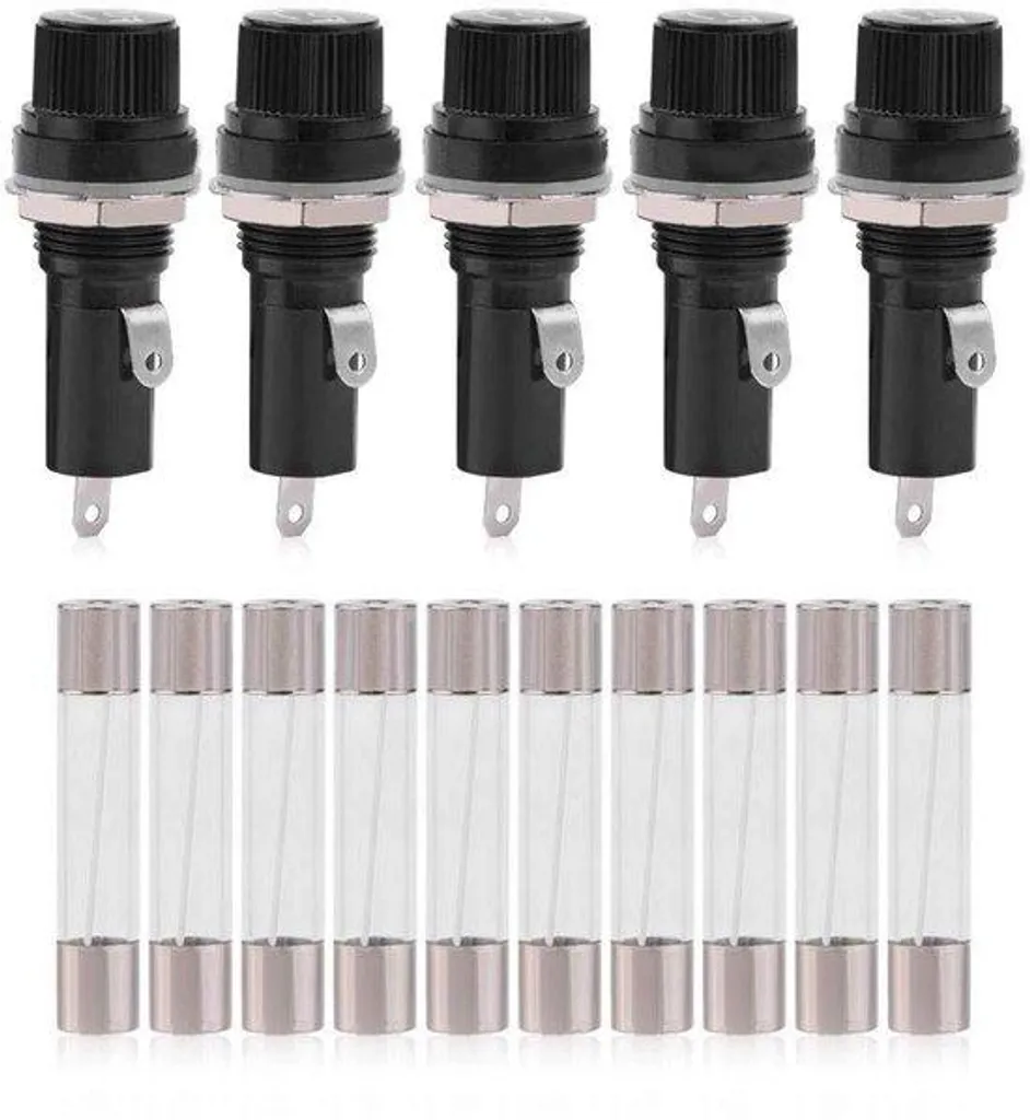 Bornier porte-fusible électrique 250V 10A disjoncteur lot de 5 unités