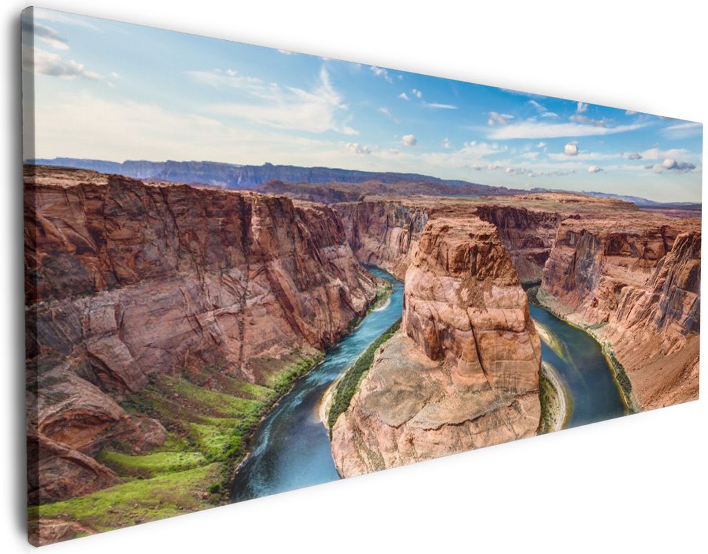 Wallario Premium Leinwandbild Grand Canyon in Größe 80 x 200 cm