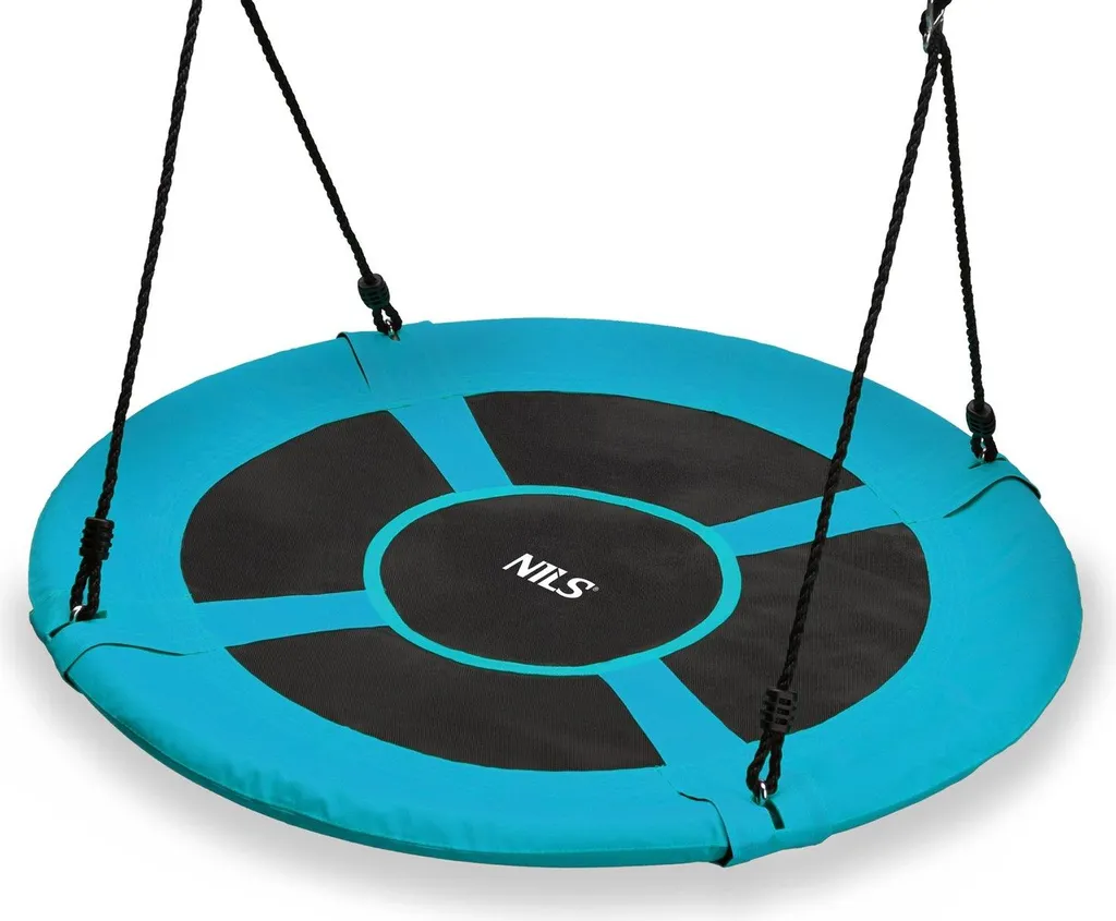 Balançoire soucoupe turquoise résistante avec assise large 100 cm