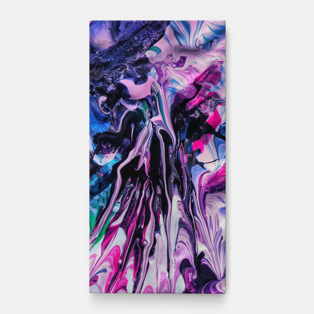 ARTHUB Leinwandbild 50x100 cm, Abstract Rose Colours | Wohnzimmerdekoration, Hängende Bilder, Wanddekoration, Heimdekoration, Abstrakte, Marmor