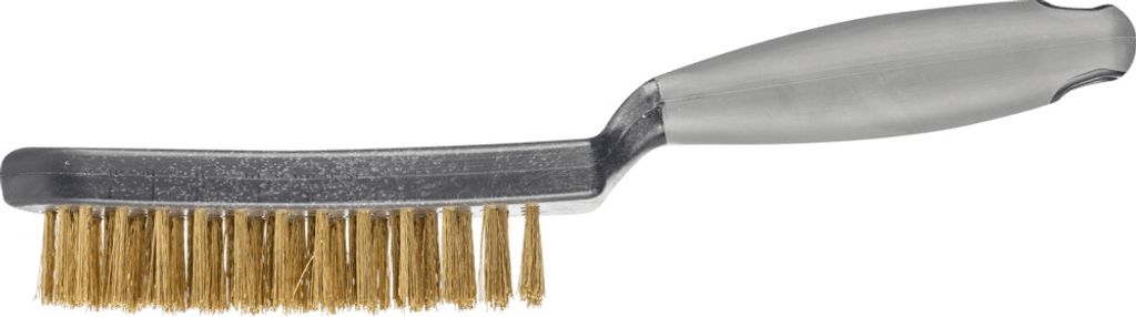 PFERD TOOLS Handbürste mit Kunststoffkörper und ergonomischem Griff HBUP 4reihig Messing-Draht-Ø0,30