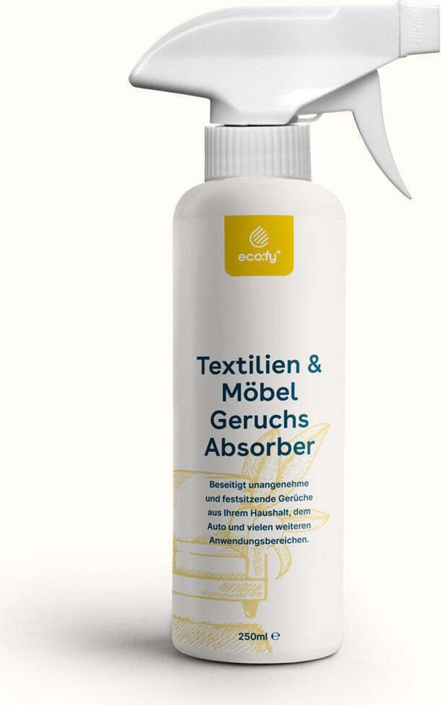 eco:fy Geruchsentferner Spray Geruchsneutralisierer Geruchsabsorber Textilerfrischer Entfernt festsitzende Gerüche fasertief
