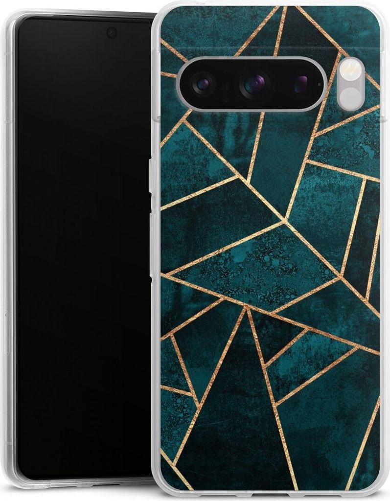 DeinDesign Handyhülle für Google Pixel 8 Pro Silikon Hülle Case Smartphone Schutzhülle Elisabeth Fredriksson Gold & Kupfer Stein