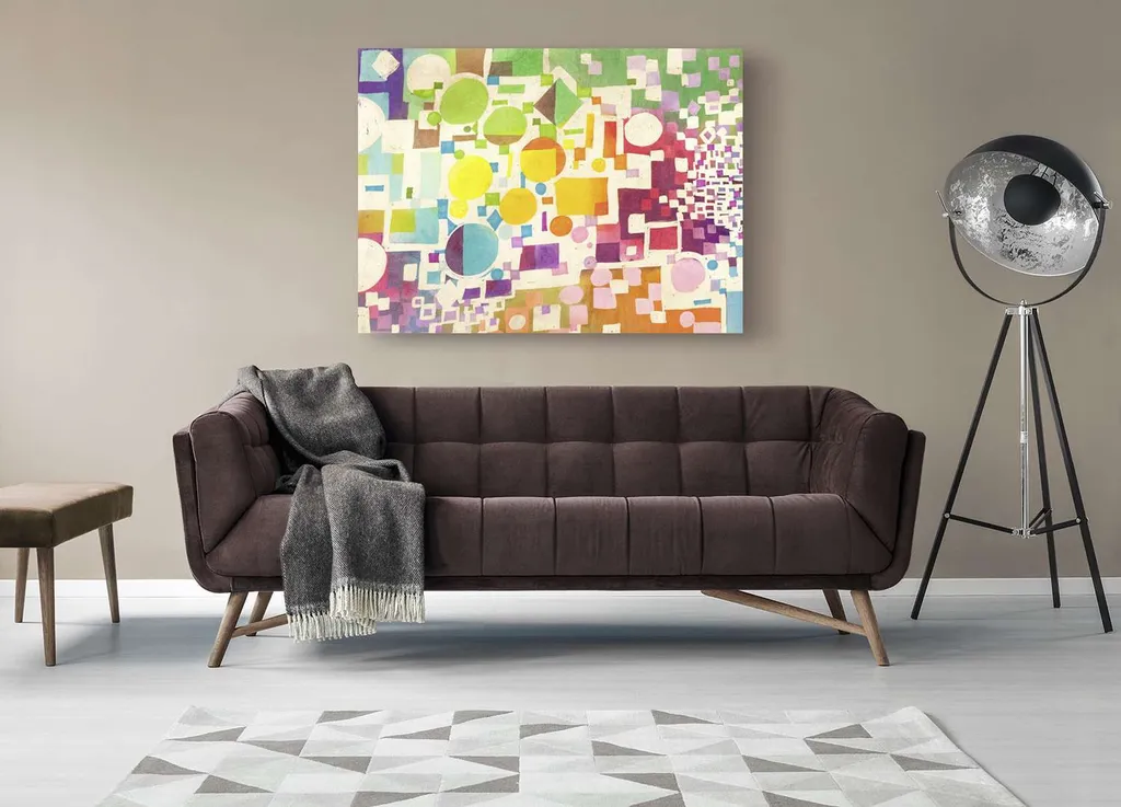 Tableau toile abstrait Multiculti de Leonardo Bacci format 70x50 cm - 2