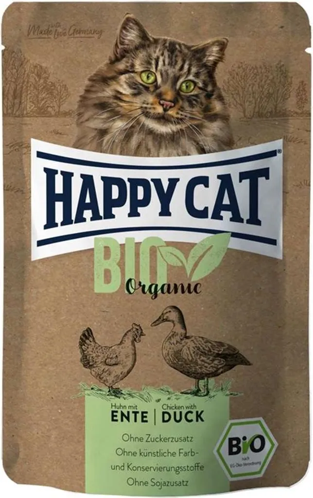 Happy Cat Meat in Sauce 12x85g - Pollo e Anatra - Dieta Gatto Adulto