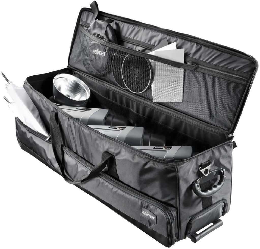 Valise de Transport Photo XL Walimex pro - Trolley Studio Rigide Noir