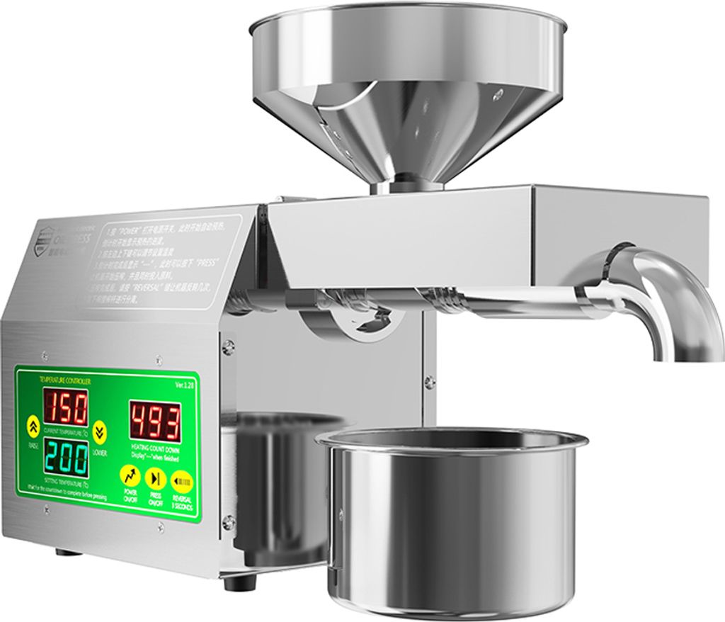 Elektrický lis na olej 820 W Režimy lisování za studena a Obrázek produktu 