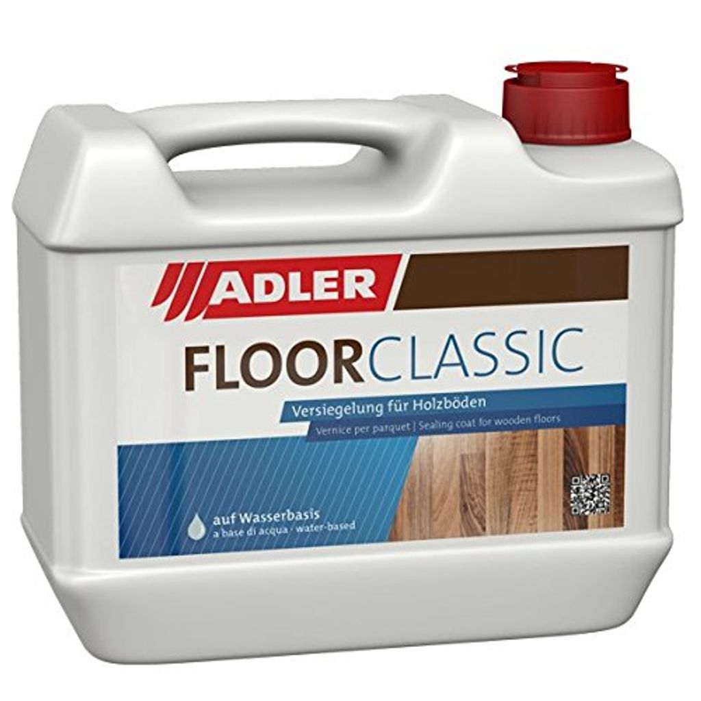 Adler Bodenversiegelung Floor-Classic Floor-Finish farblos glänzend Parkettlack 1 Liter
