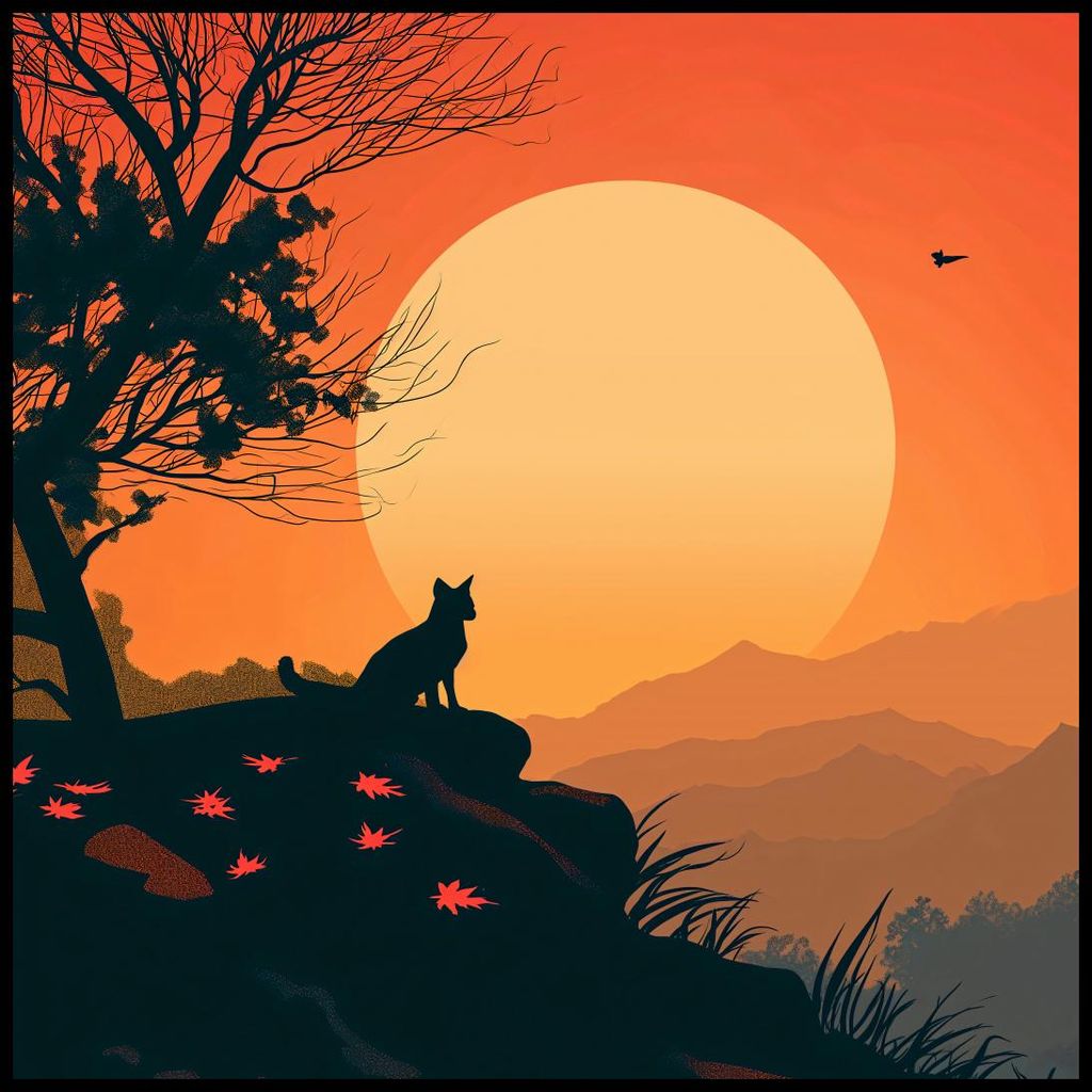Plakat 80x80cm Katzenhügel