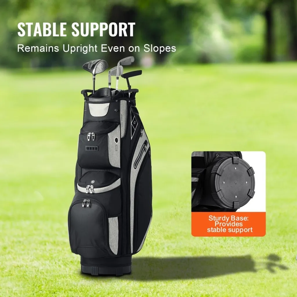 Sac pour Chariot de Golf 14 Compartiments - Séparateurs 90 cm Noir - 6