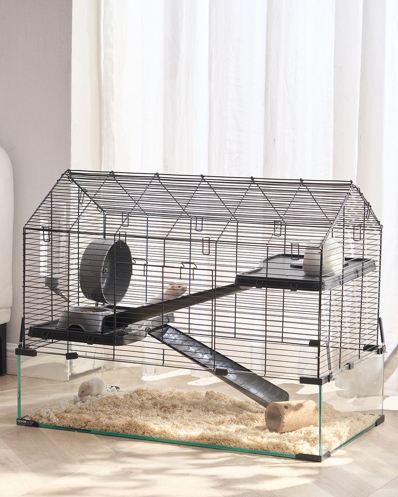 VEVOR Hamsterkäfig, 360° Sicht Transparenter Produktbild 