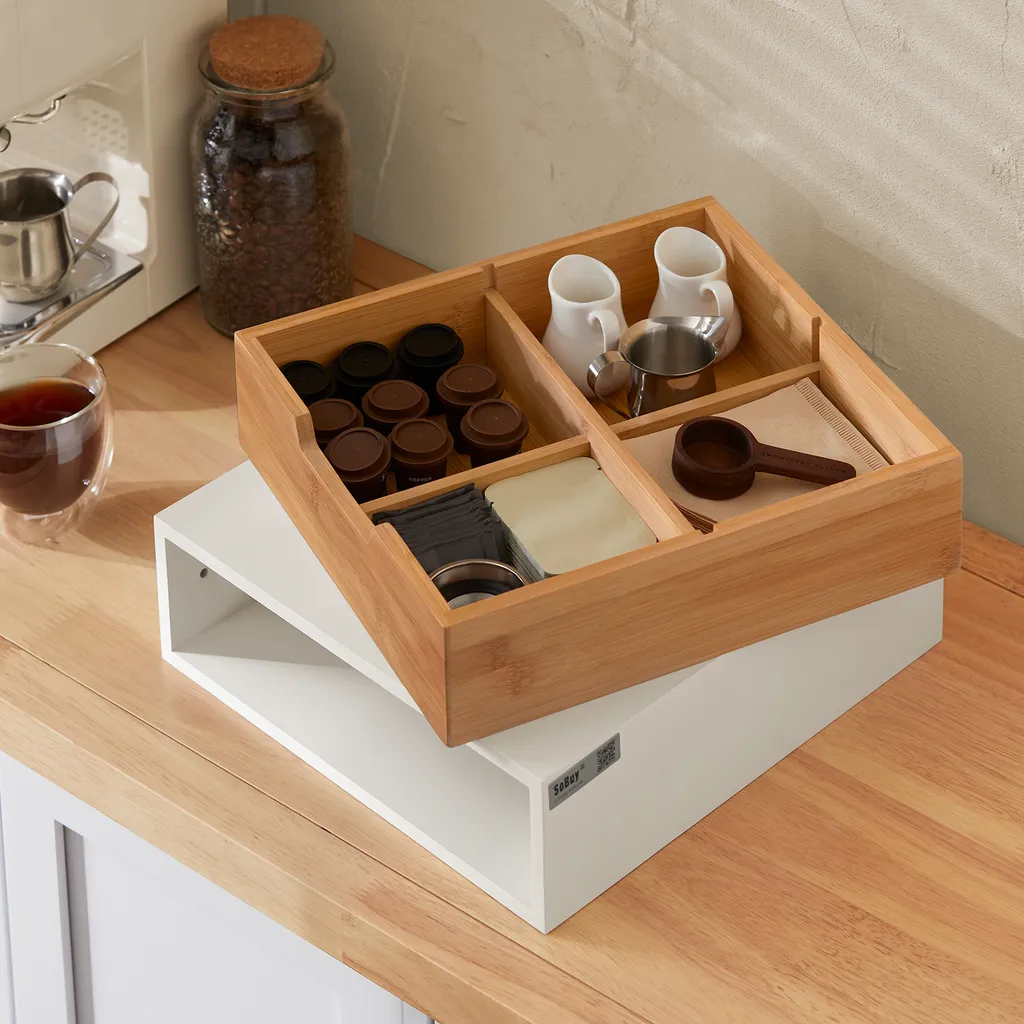 Support Machine à Café avec Rangement Dosettes pour Cuisine et Bureau - 8