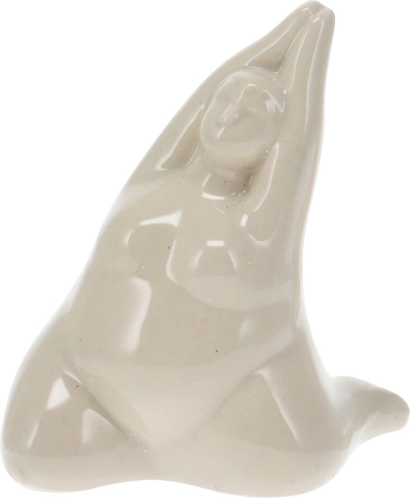 Soška JÓGA klečící, 9cm, bílá Obrázek produktu 
