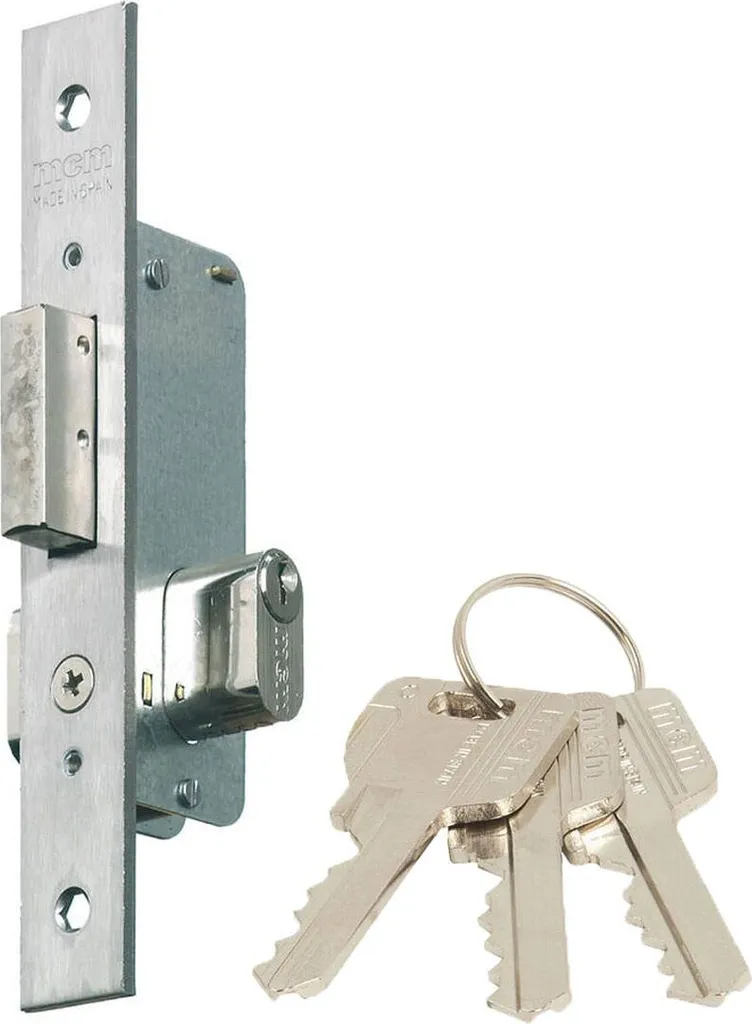 Serrure à encastrer monopoint MCM 1549-14 pour cylindre européen bois