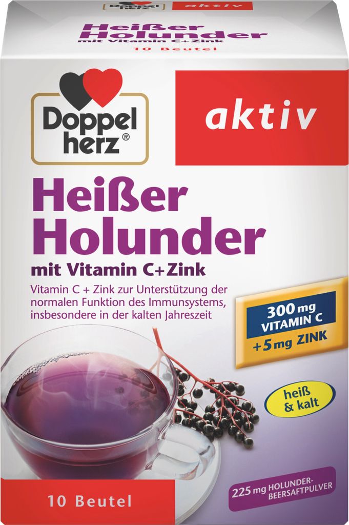 Doppelherz | Heißer Holunder mit Vitamin C | 10 Beutel Produktbild 
