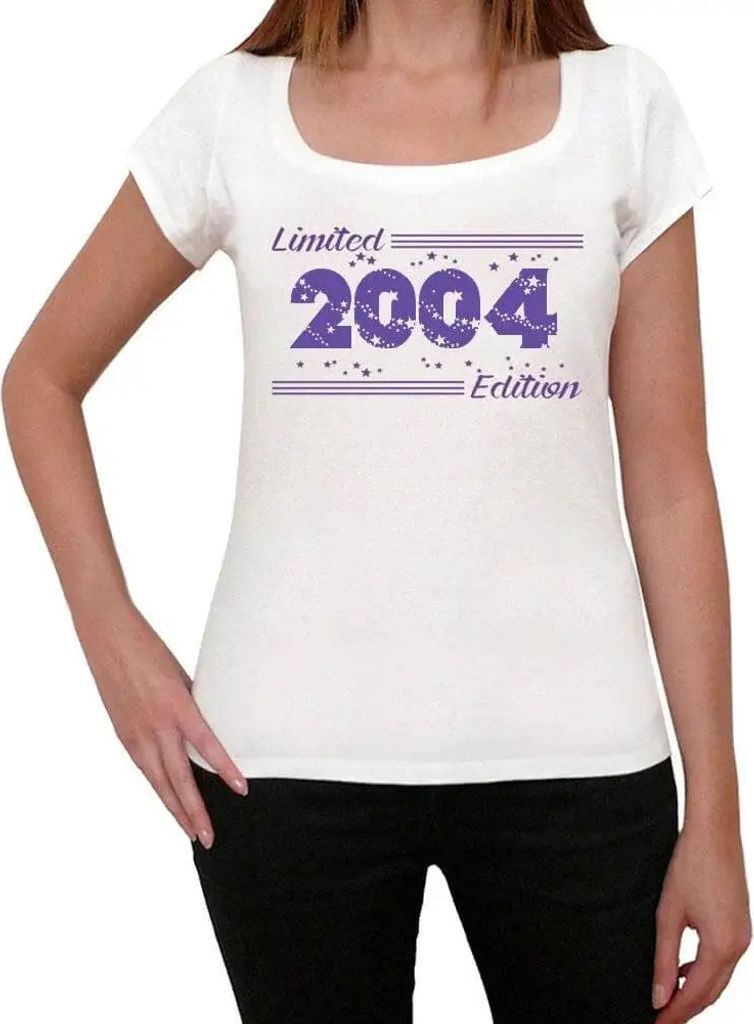 Damen Grafik T-Shirt Sterne limitierte Auflage 2004 – Stars, Limited Edition 2004 – Geschenk 20. Geburtstag Jahrestag 20 Jahre Jubiläum 20 Jä...