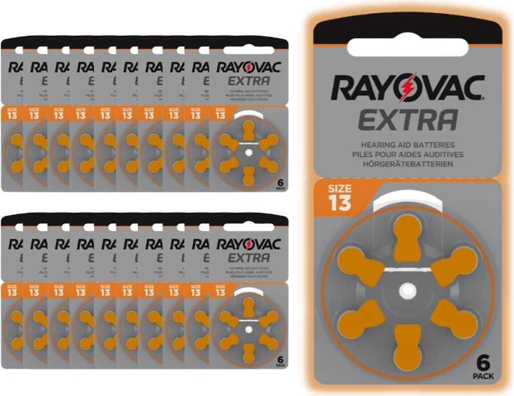 120 Stück (20 Blister) Rayovac Typ 13 Hörgerätebatterie Produktbild 