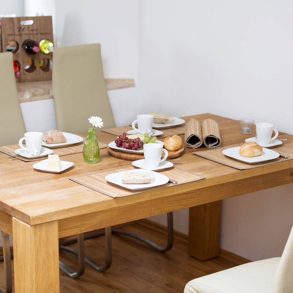 Relaxdays Tischset 6er Set Bambus - modern