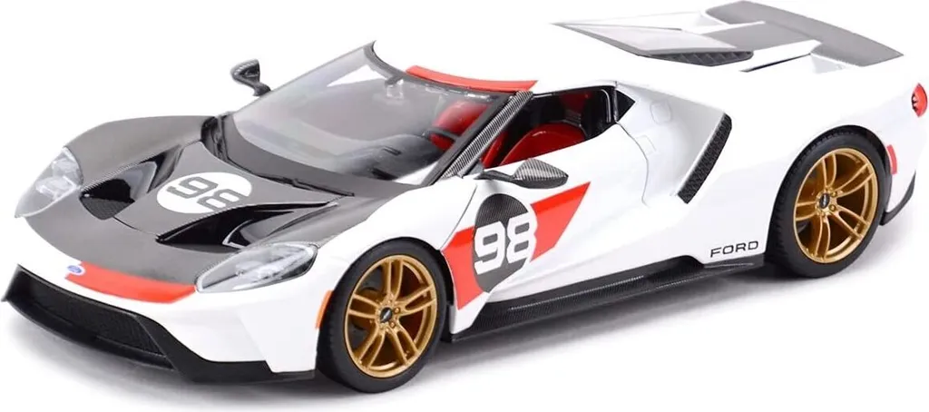 Cadeau collectionneur : Ford GT '21 Heritage Edition Maisto 1:18 blanc