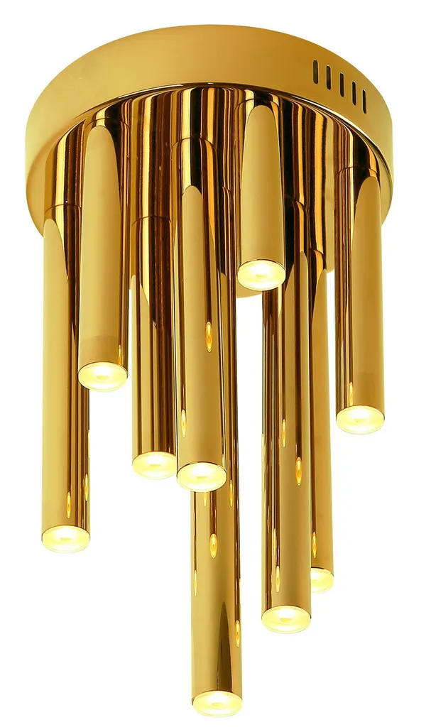 Plafonnier LED doré ORGANIC éclairage doux sans éblouissement 10W or