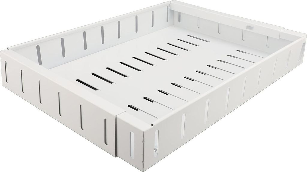 Pull Out Cabinet Organizer Expandable Adhesive Cabinet Slide Out Drawer for Pantry Closet White