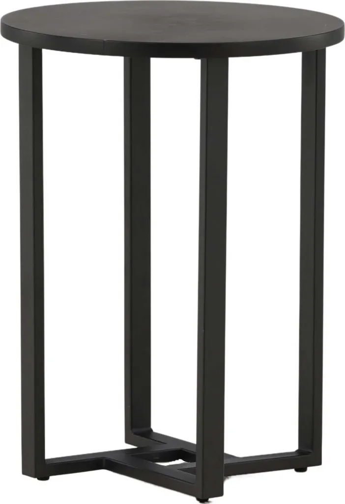 Petite Table Basse Noire Lawton 55x40cm - Table d'Appoint Salon Rectangulaire