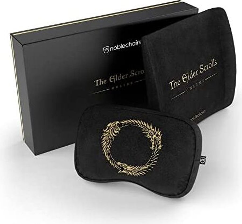 noblechairs Memory Foam Kissen-Set The Elder Scrolls Online Edition, Kissen für Gaming Stuhle, Ergonomisch kissenstuhl, Stuhl Kissen mit Lendenwir...