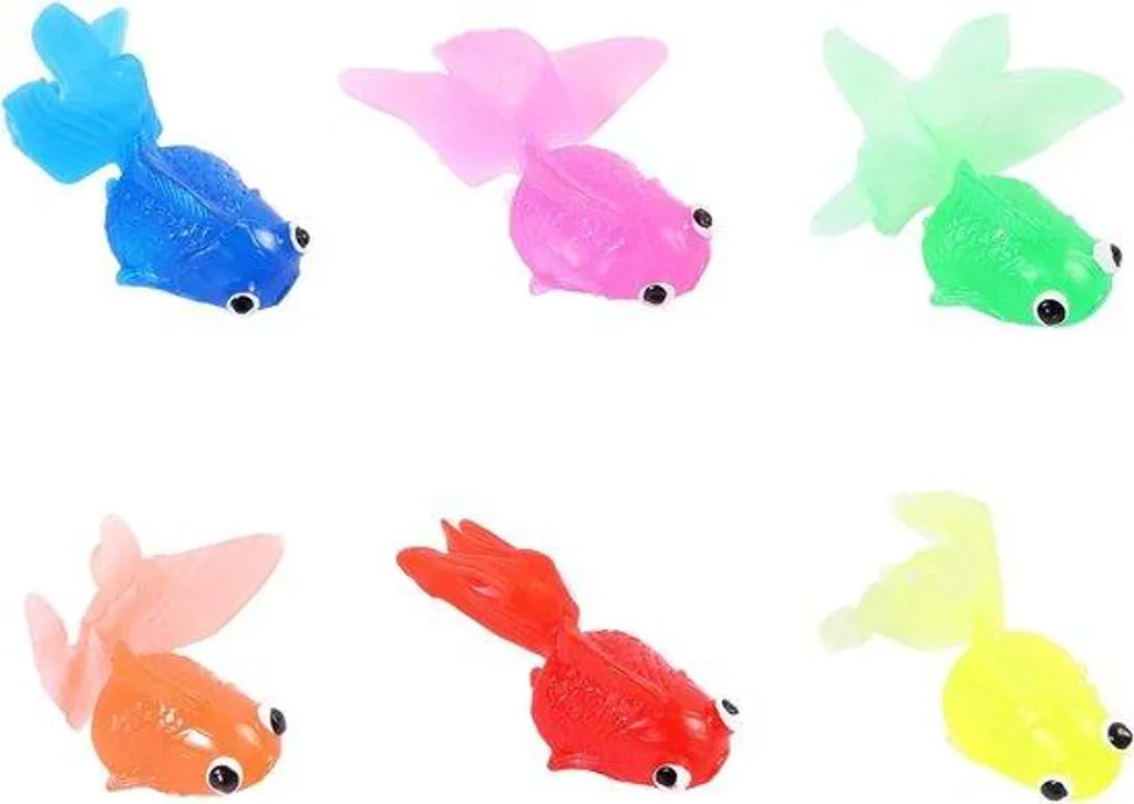 Poisson Rouge Souple Articulé - Décoration Rotative pour Enfants x7