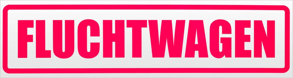 Kiwistar Fluchtwagen Magnetschild Schild magnetisch - 60cm Neonpink - Magnetfolie für Auto PKW Kfz