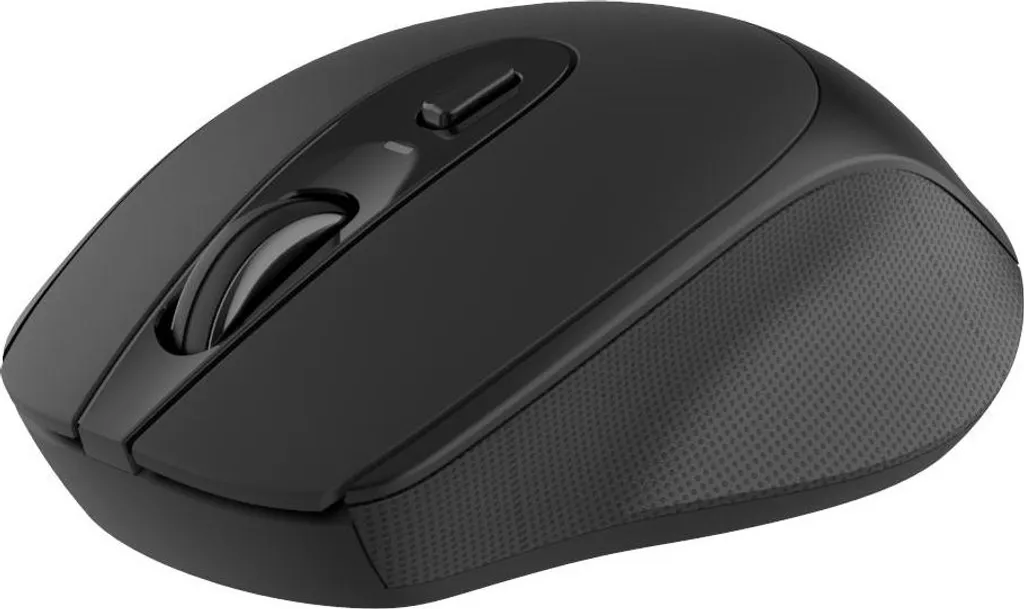 Souris optique sans fil ergonomique avec surface gomme et dongle USB - 5