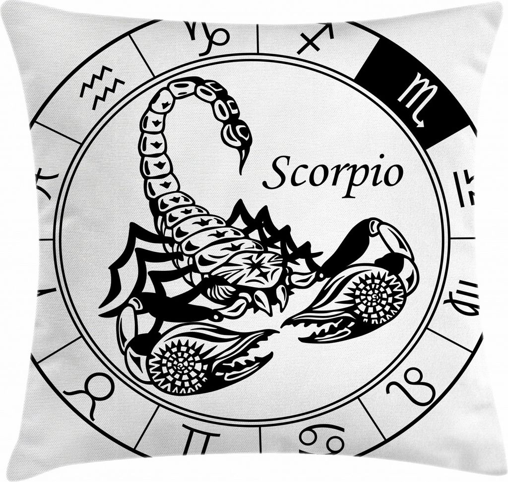 ABAKUHAUS Tierkreis Kissenbezug, Astrologie Zeichen Skorpion, Waschbar mit Reißverschluss Kissenhülle mit Farbfesten Klaren Farben Beidseitiger D...