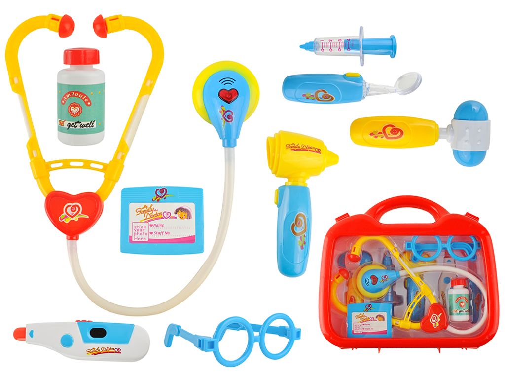 Foxom Arztkoffer Kinder 37 Stück Kinder Arztkoffer Doktorkoffer Spielzeug Doktor Spielset Rollenspiel Lernspielzeug für Mädche und Junge ab 3 Jahre