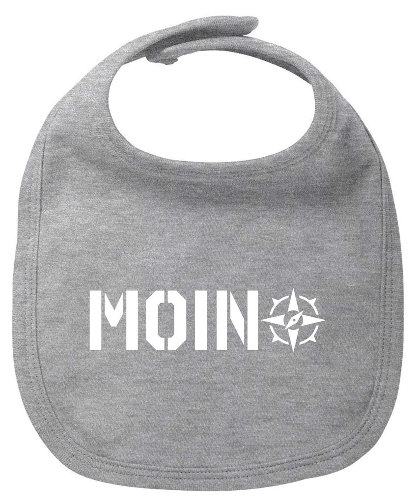 Huuraa Baby Lätzchen Moin Kompass Heather Grey Produktbild 