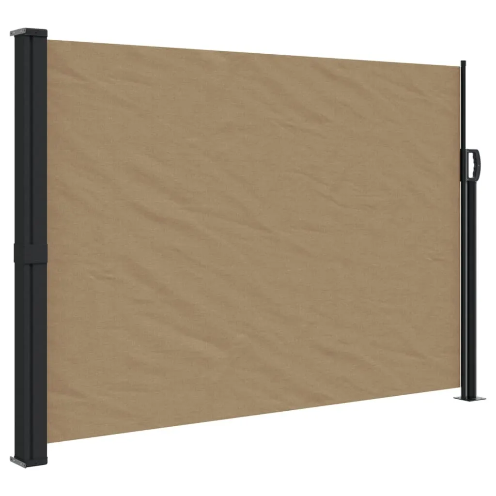 vidaXL Tenda laterale estensibile Taupe 140x600 cm