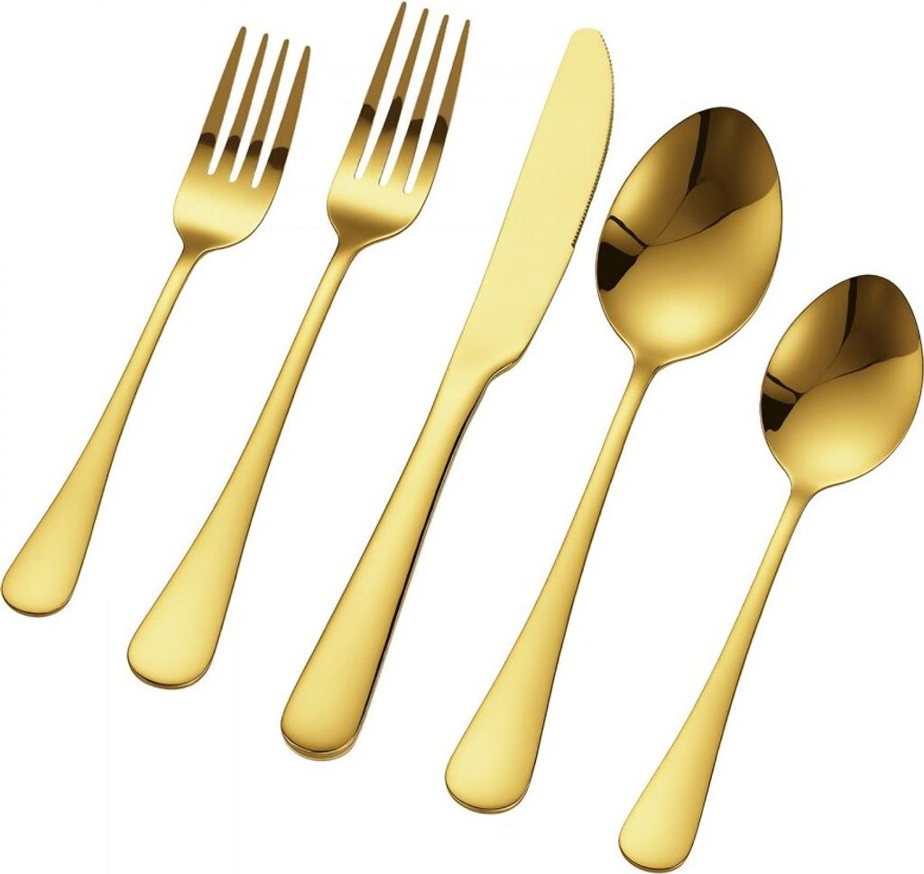 100-teiliges Edelstahl-Besteckset - Essbesteck für 20 Personen - Edelstahl Utensilien Set - Hochwertiges Besteckset