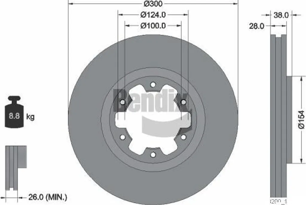 Disque de frein ventilé avant pour Navara Pathfinder | BENDIX BDS2060