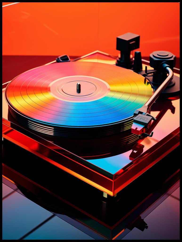 Plakat 75x100cm Retro-Vinyl-Vibrationen