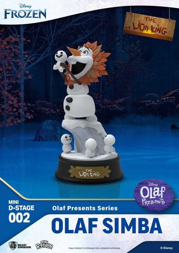 Beast Kingdom Minidstage Disney Olaf Präsentiert Olaf Simba Produktbild 