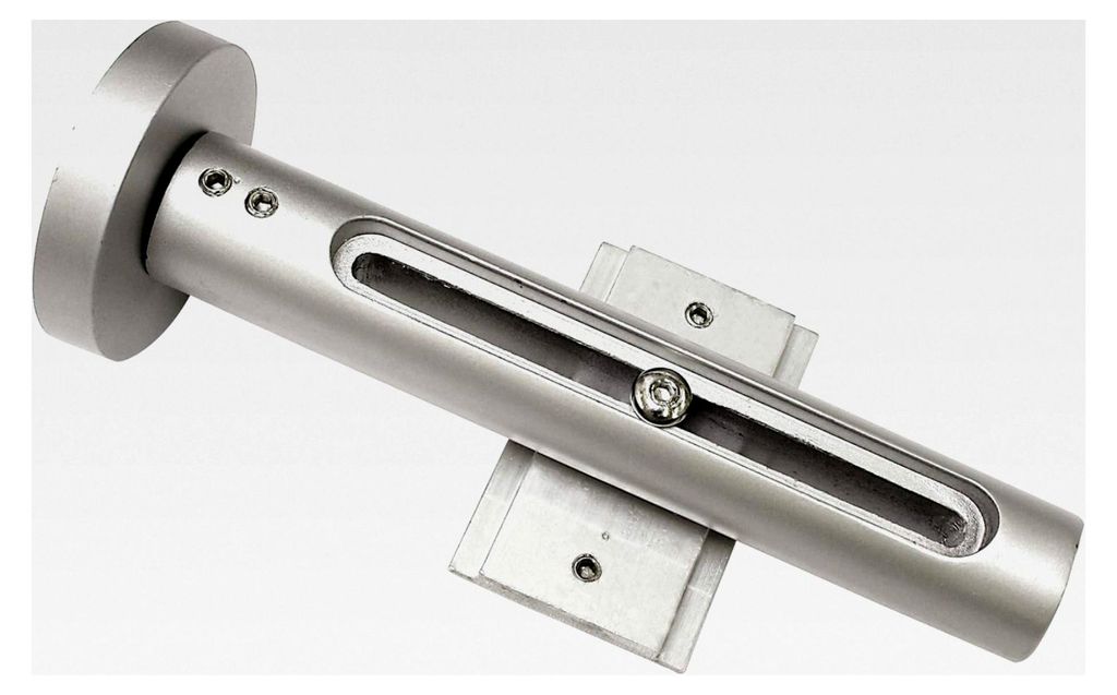 Wandträger für Flächenvorhang in Silber