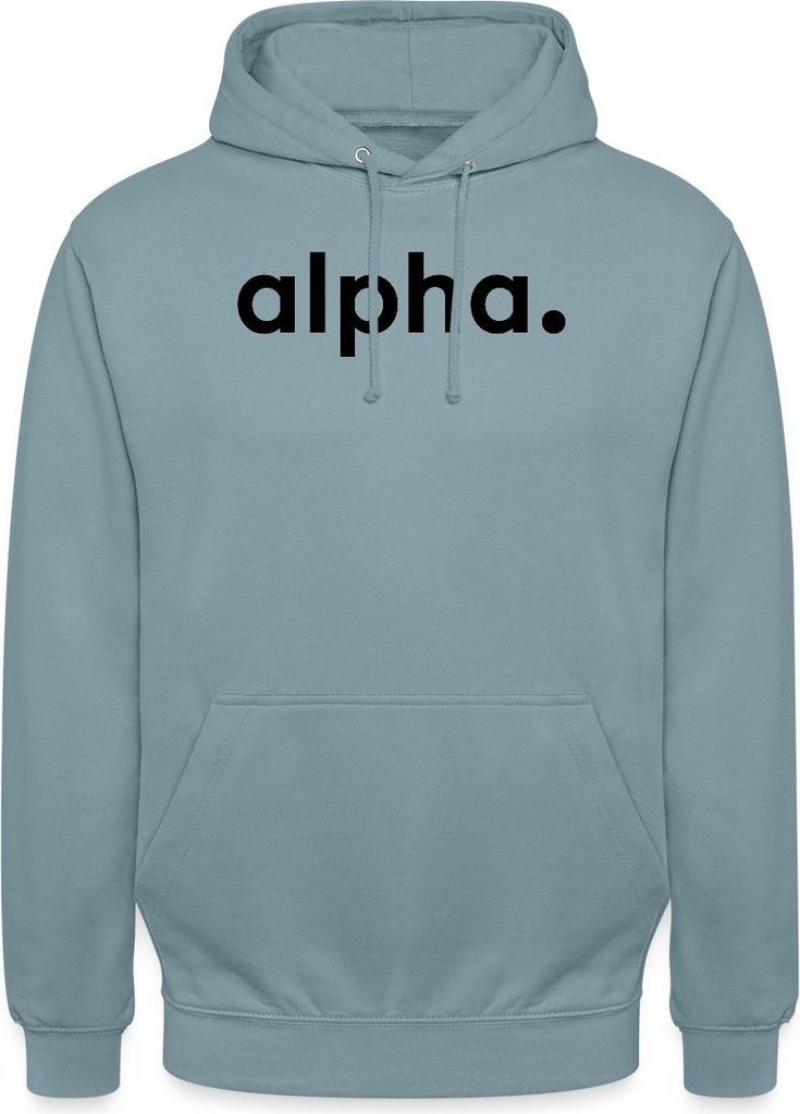 Spreadshirt Stromberg Firmenschriftzug von Alpha Uni Hoodie, M, Nebelblau