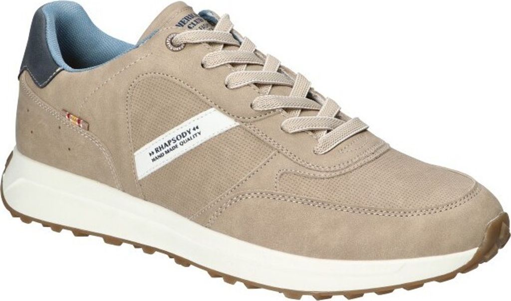 AMERICAN CLUB RH151 Schuhe für Herren, Herrenschuhe, Sneaker, Schuheinlage "MEMORY FOAM SYSTEM", Rhapsody, Beige 45