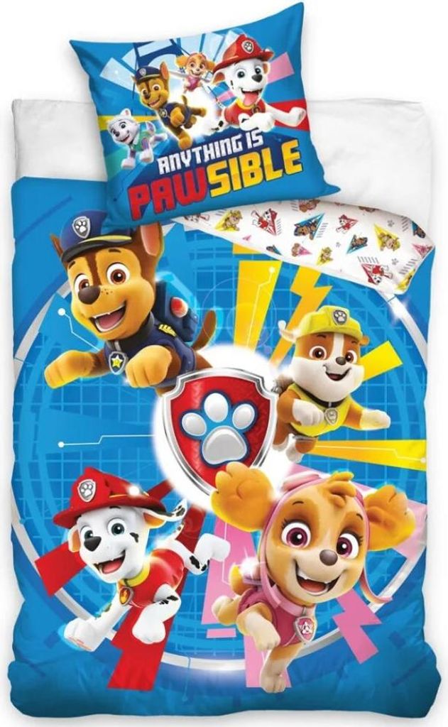Paw Patrol Chase Skye Kinder Bettwäsche 2tlg. Set Produktbild 