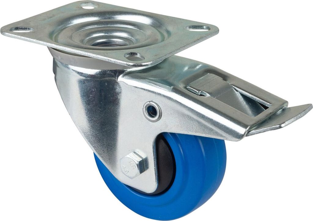 BS Rollen Transportrolle L420.B62.081 Lenkrolle mit Totalfeststeller, Raddurchmesser 80 mm,