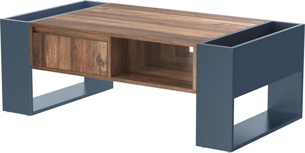 Table basse avec rangement double face et tiroir invisible anthracite - 8