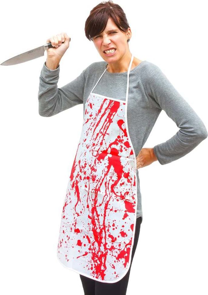 Oblique Unikalny fartuch rzeźnika na Halloween zakrwawiony Zdjęcie produktu 