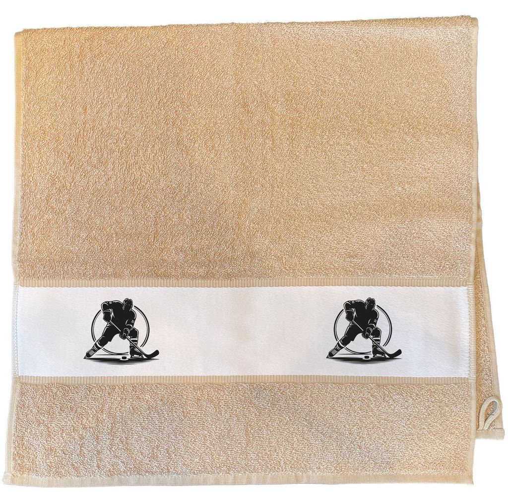 Huuraa Handtuch Eishockey Hockey 50x100cm Sand Baumwolle Handtuch Geschenkidee