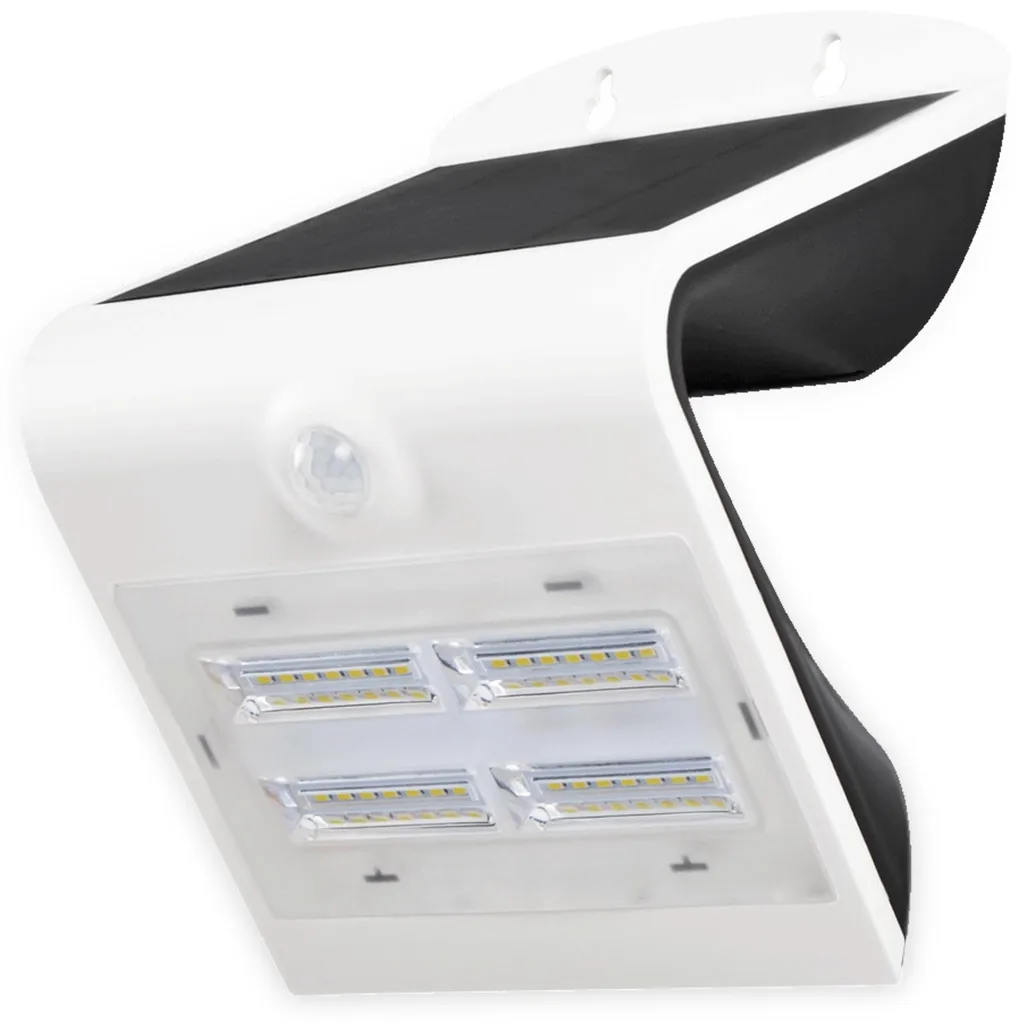 Luminaire solaire LED 400lm blanc 3000K : intensité et design épuré