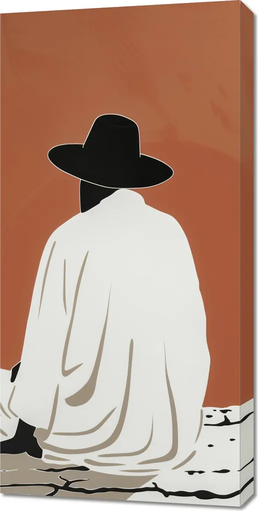 Image 50 x 100 cm Réflexion au loin pour décorer une chambre zen