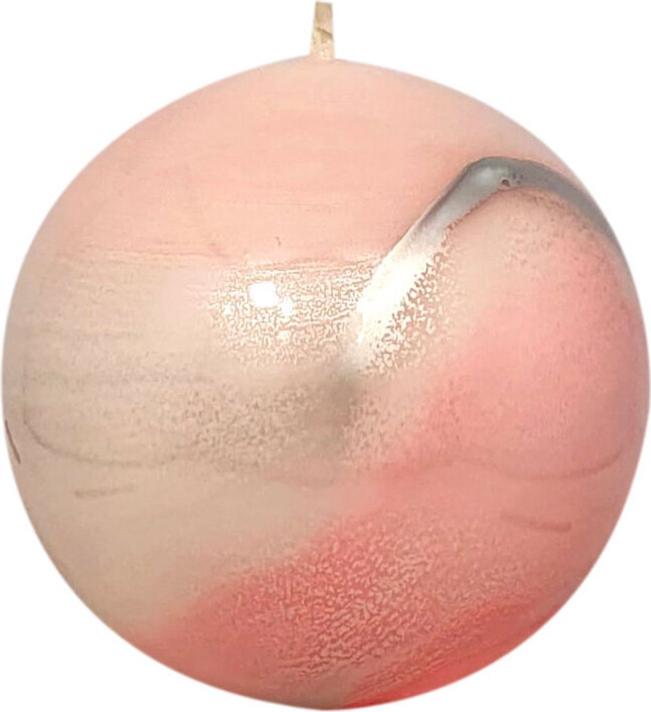Kugelkerze "Design Lotos" rosa/pink Ø 80 mm