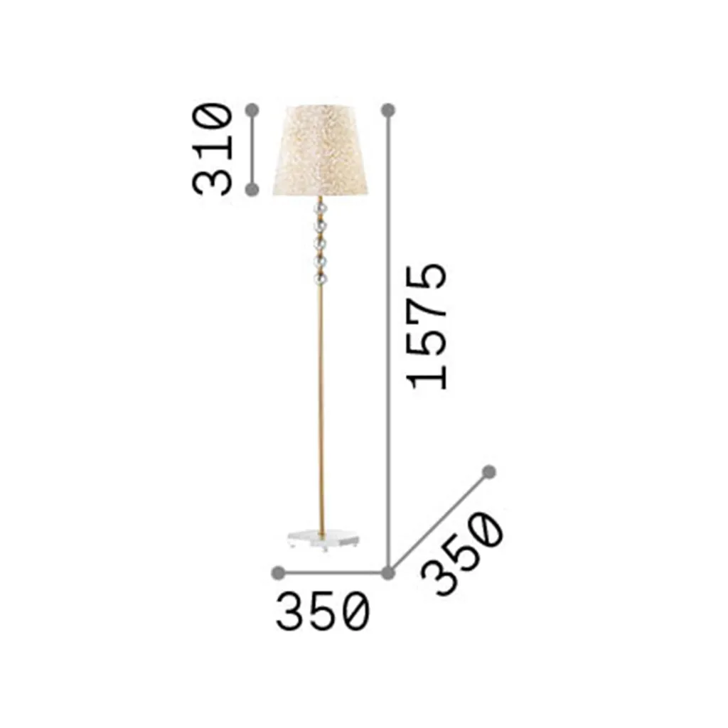 Lampadaire doré QUEEN Golden pour salon - Éclairage intérieur design